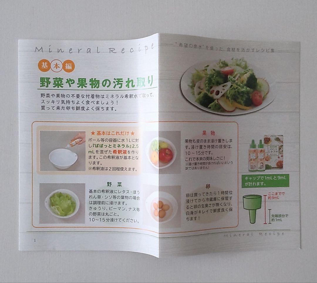 料理用ぱぱっとミネラル 100mL×3本 希望の命水2L 1本