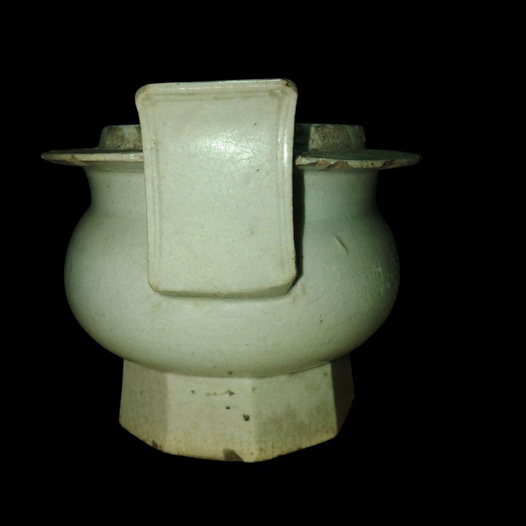 李朝　白磁香炉　朝鮮美術　骨董品　アンティーク