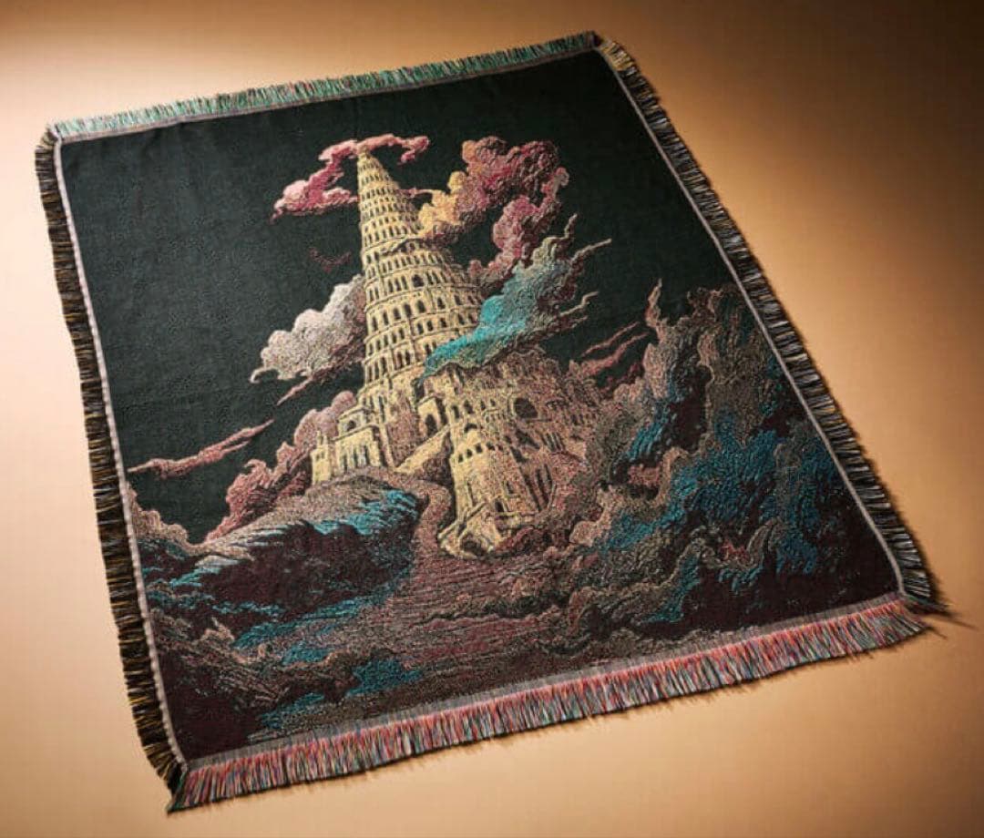 新品未開封　ミセス　バベルの塔　アタリ ゴブラン織りマルチクロス