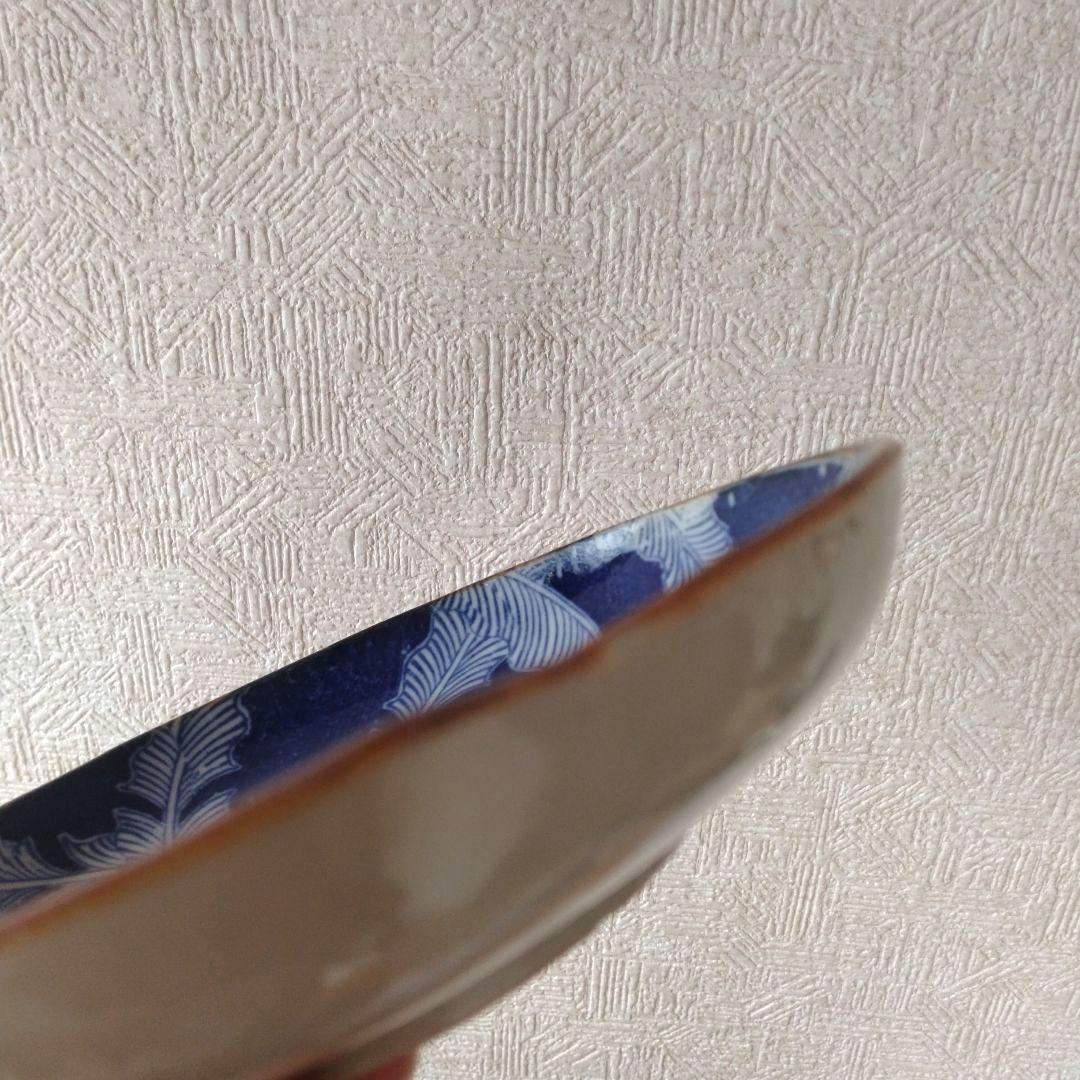 古伊万里明治印判芭蕉文平皿五客