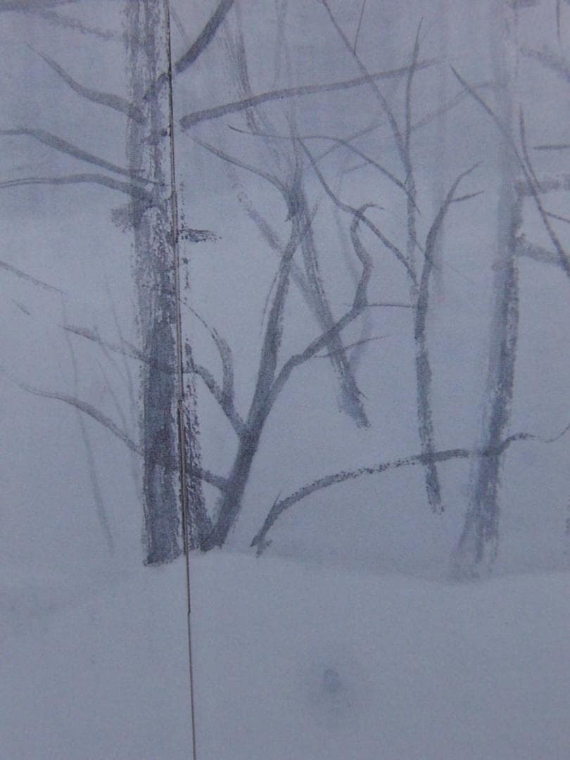 森本遙、【雪径】、希少な額装用画集より、新品額装付、状態良好