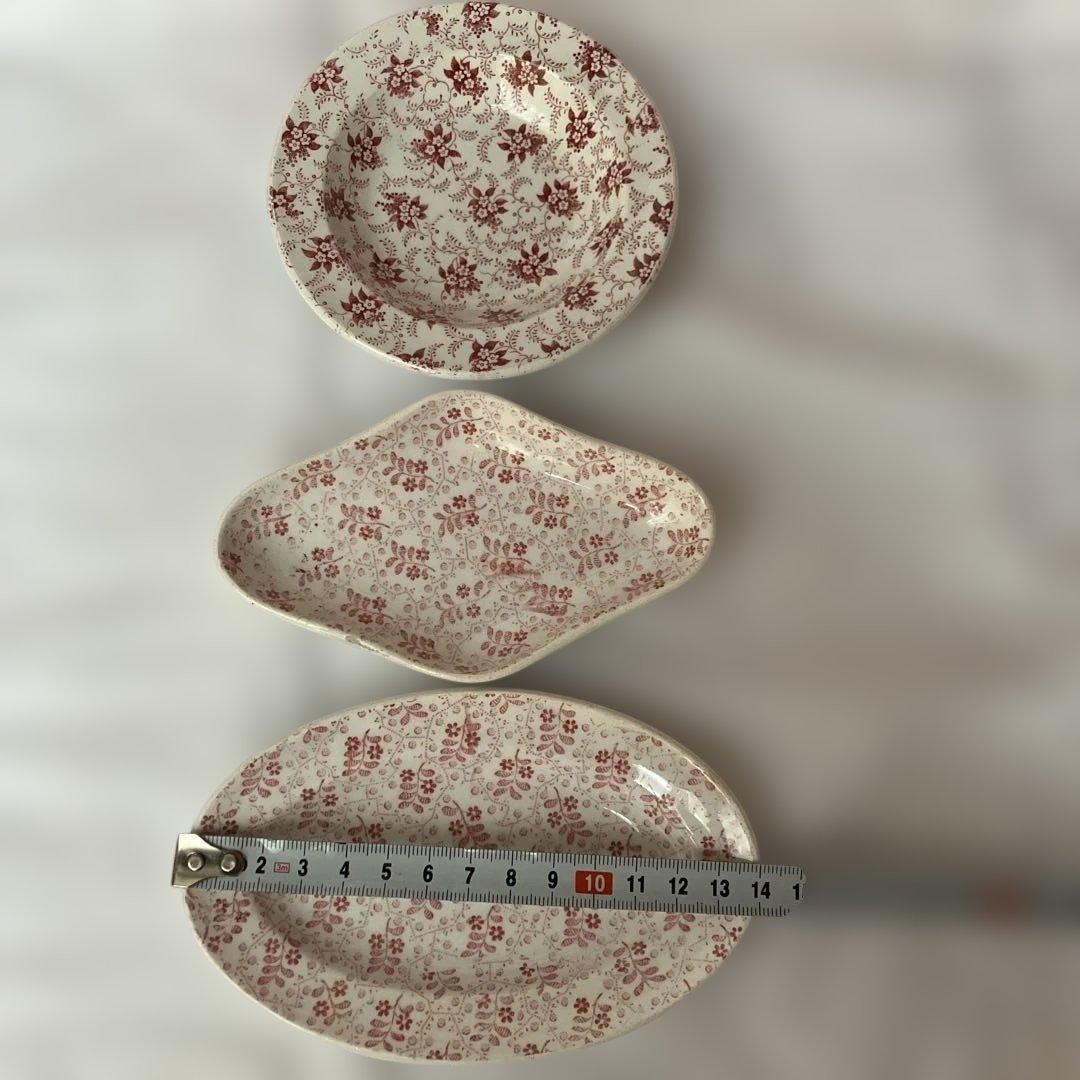 フランスアンティーク　おままごと皿　3枚セット