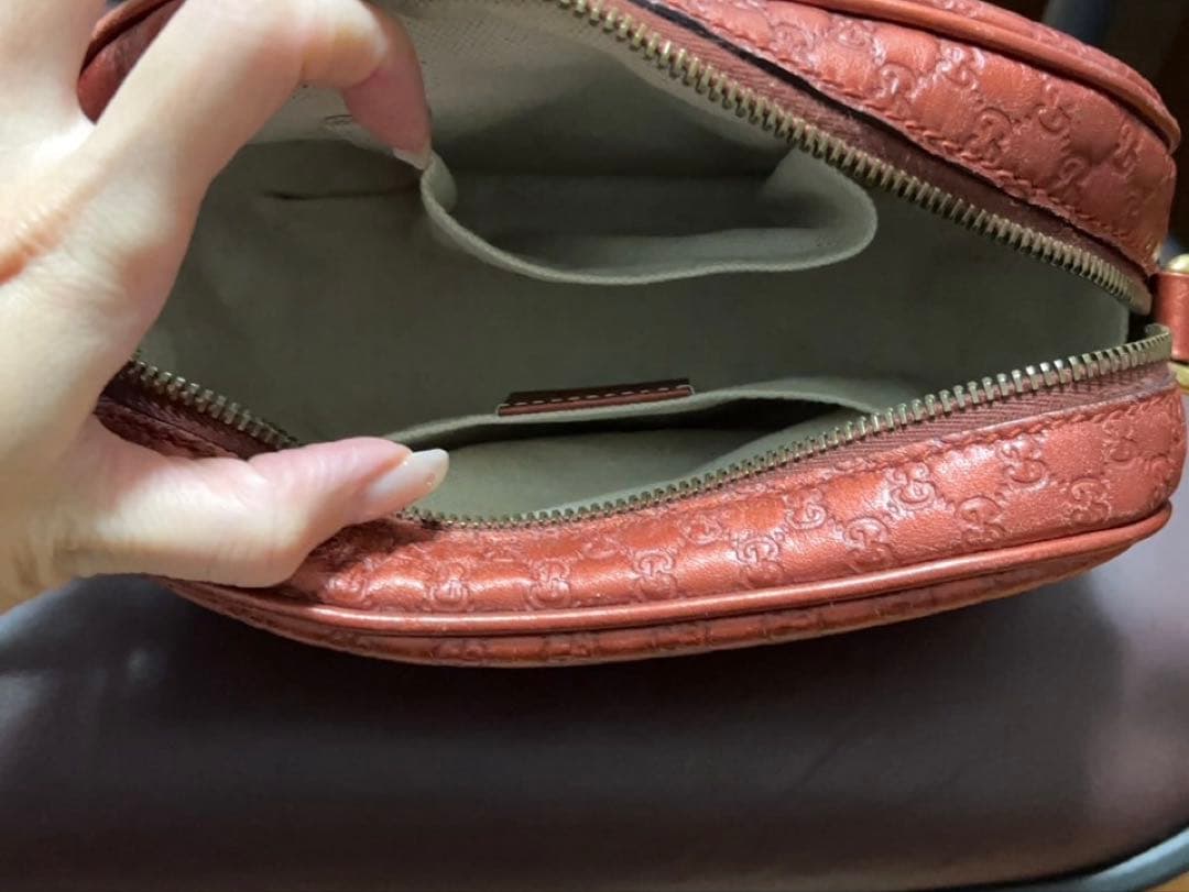 GUCCI グッチ　マイクログッチシマ　gg柄　バンブー　ショルダーバッグ