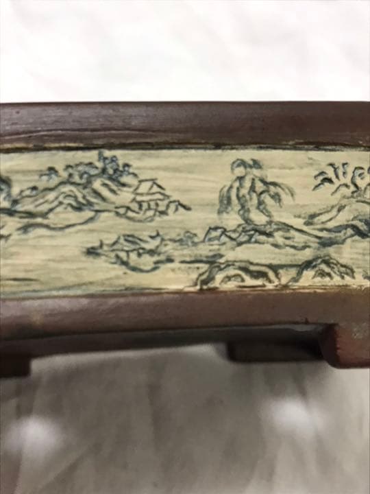 盆栽鉢　時代希少手捻り釘彫山水画常滑名工朱泥ミニ盆栽鉢小品盆栽鉢山野草鉢