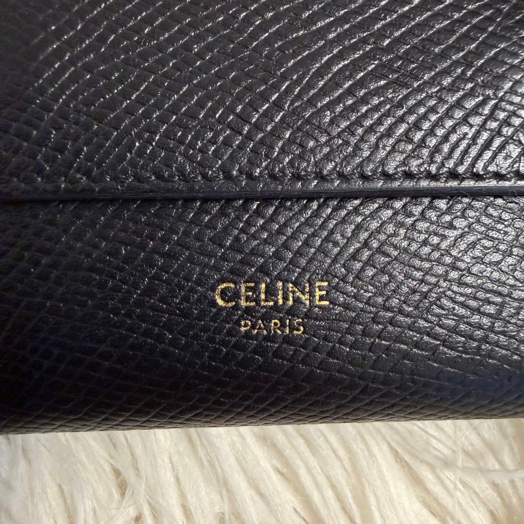 CELINE セリーヌ 三つ折り財布 スモールトリフォールド 黒 正規品 ミニ