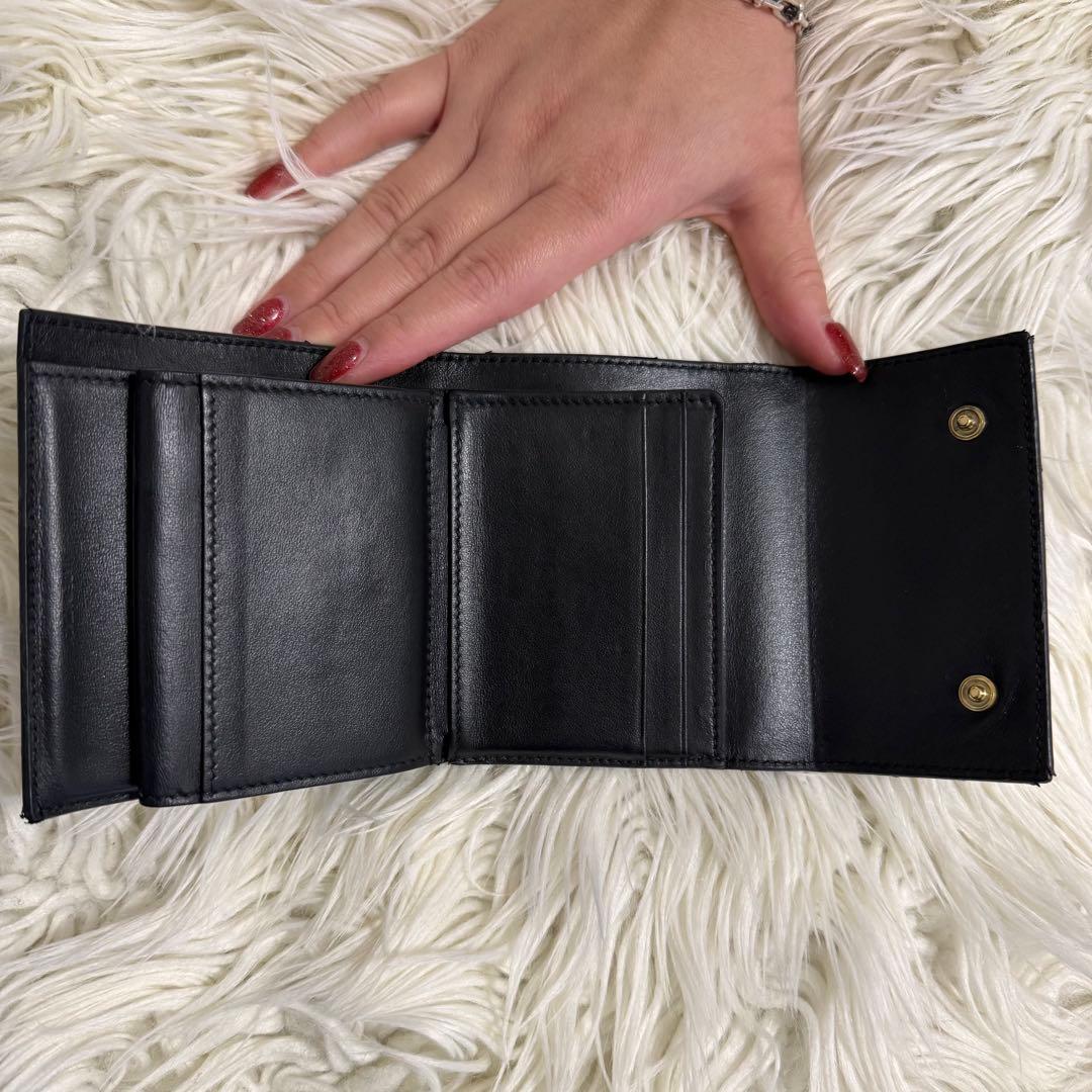 CELINE セリーヌ 三つ折り財布 スモールトリフォールド 黒 正規品 ミニ