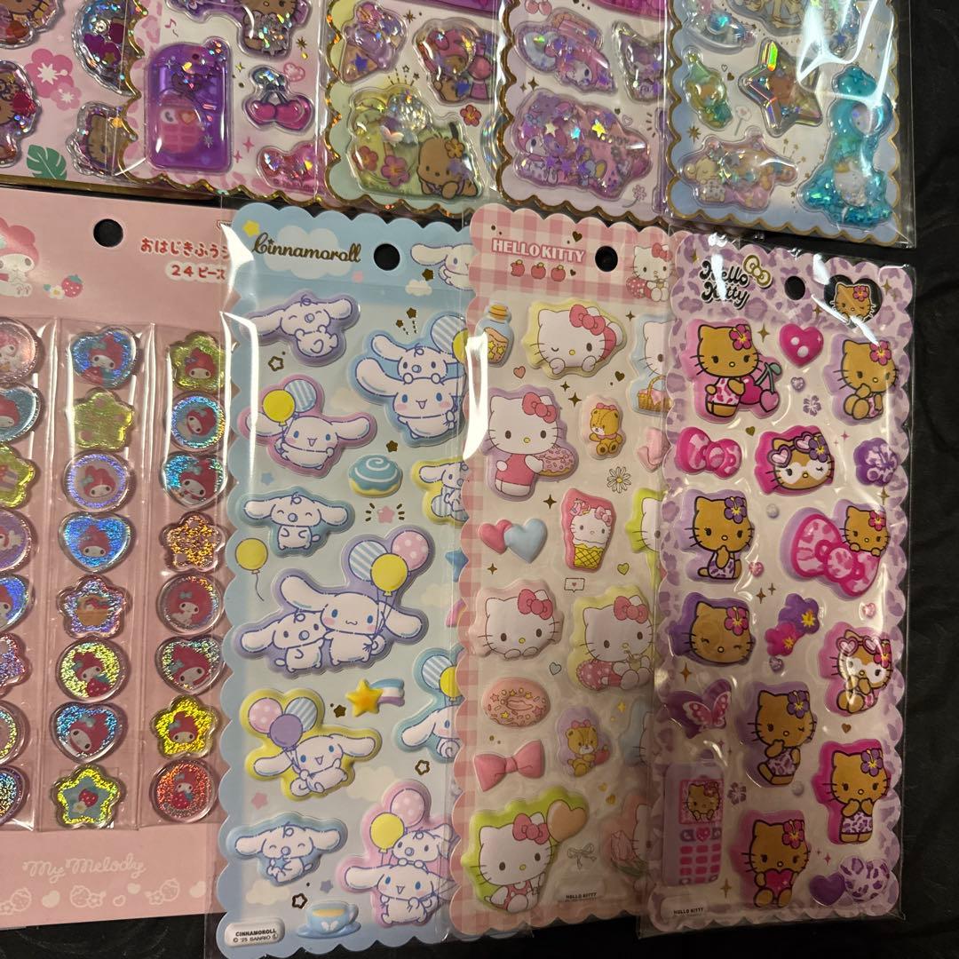 サンリオ　ウォーター　ぷっくりシール　サンリオおはじきシール