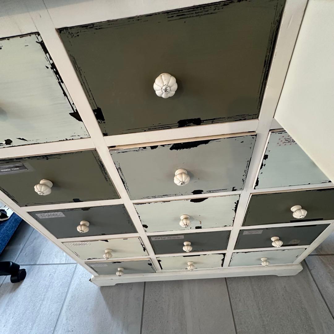 【引き取りお値引き】木製チェスト　ボックス引き出し収納　フレンチシック　シャビー