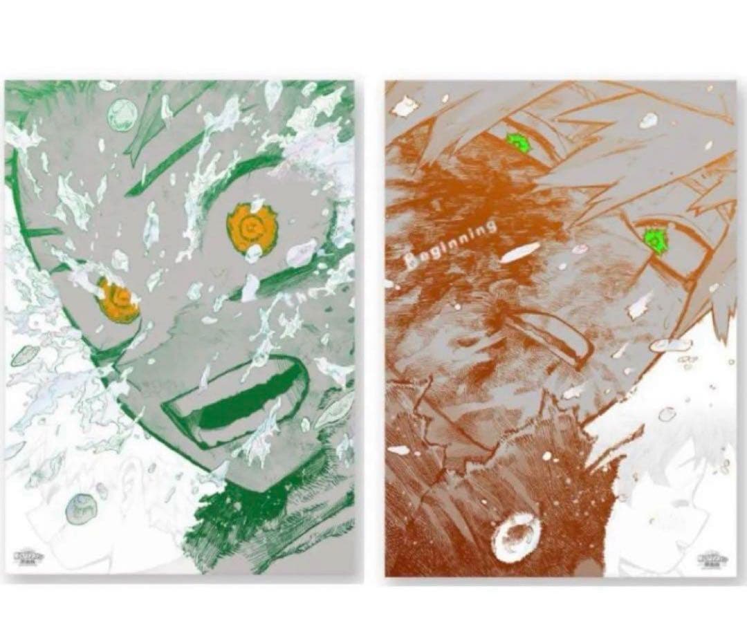 ヒロアカ 原画展 A2アートポスター The Beginning 緑谷 爆豪