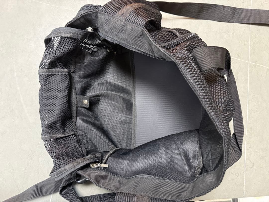 オネコサマ オイヌサマ　ブラック メッシュキャリーバッグ