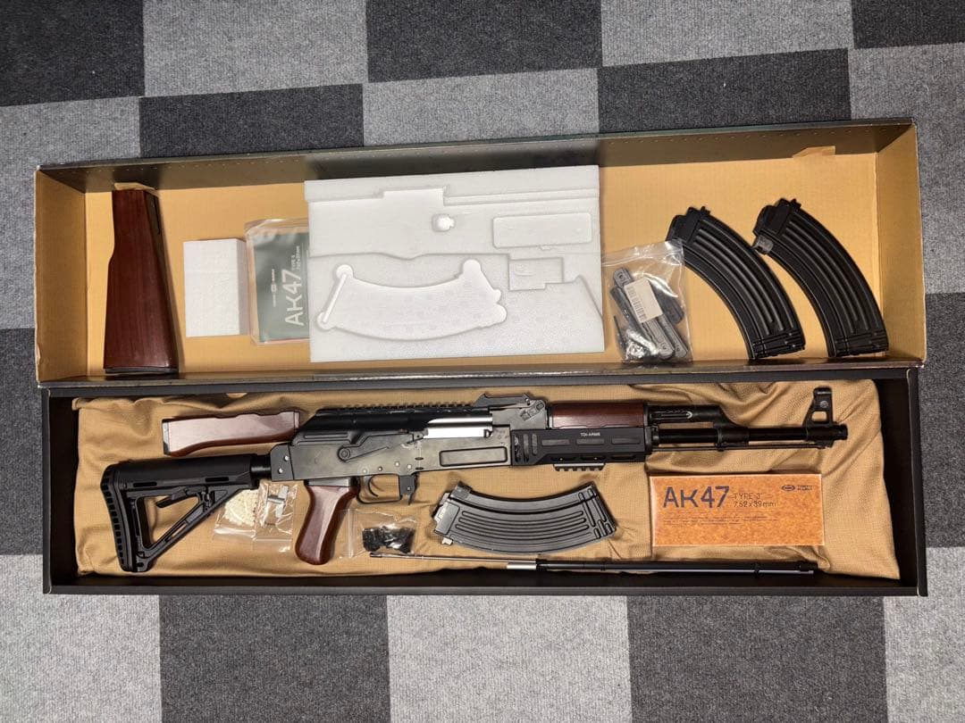 東京マルイ 次世代電動ガンAK47type3外装カスタム品（元パーツあり）