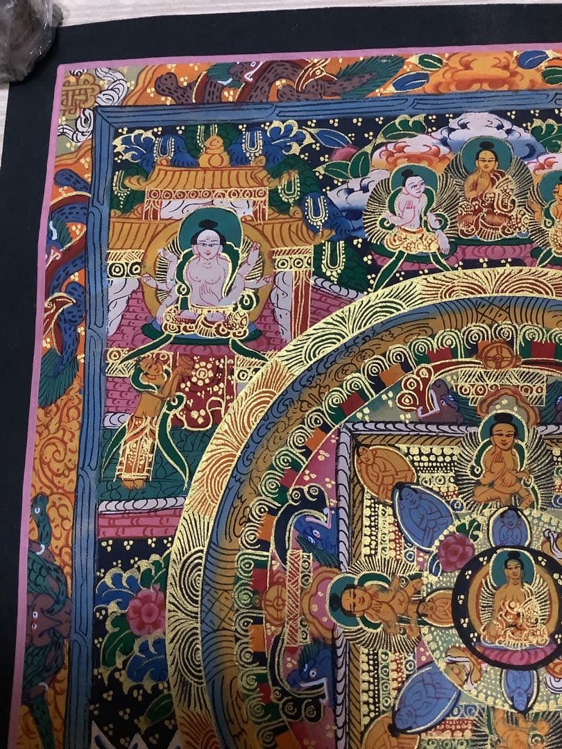 《 チベット密教　新品　1点物 》 手描き　曼荼羅　仏陀　釈迦　仏画　仏教　f2