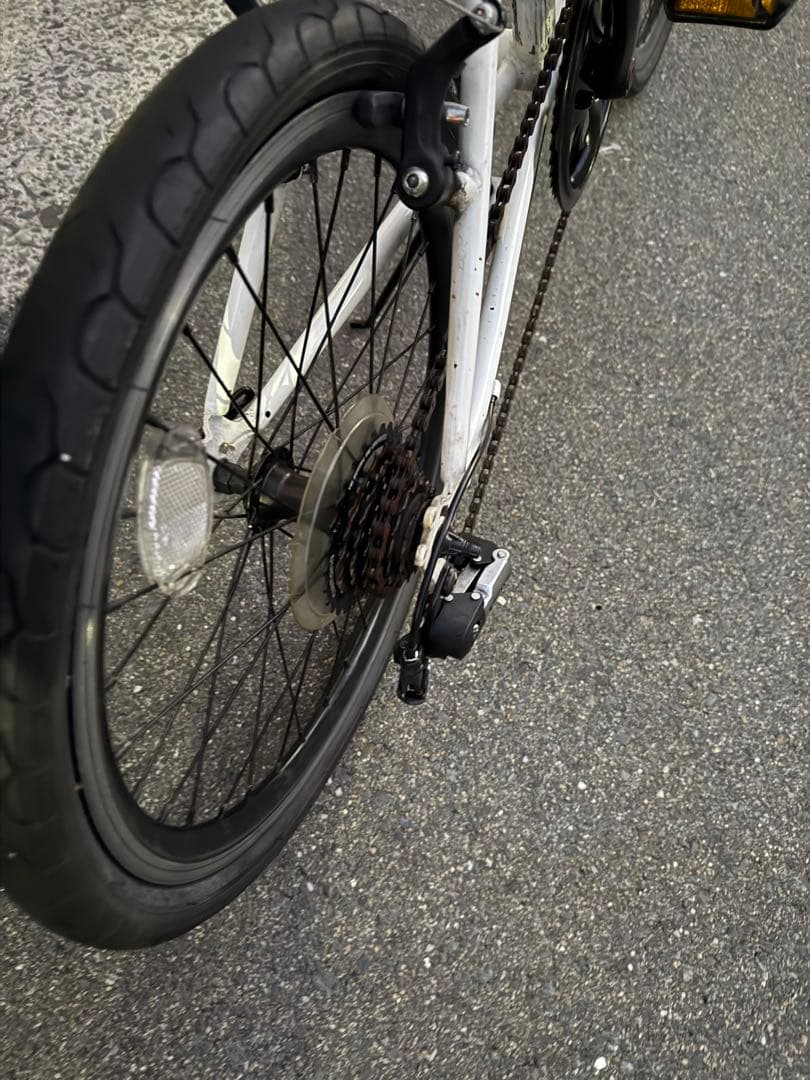 151 自転車 大阪市 【引取り限定】 20インチ 変速付き 美品 ミニベロ