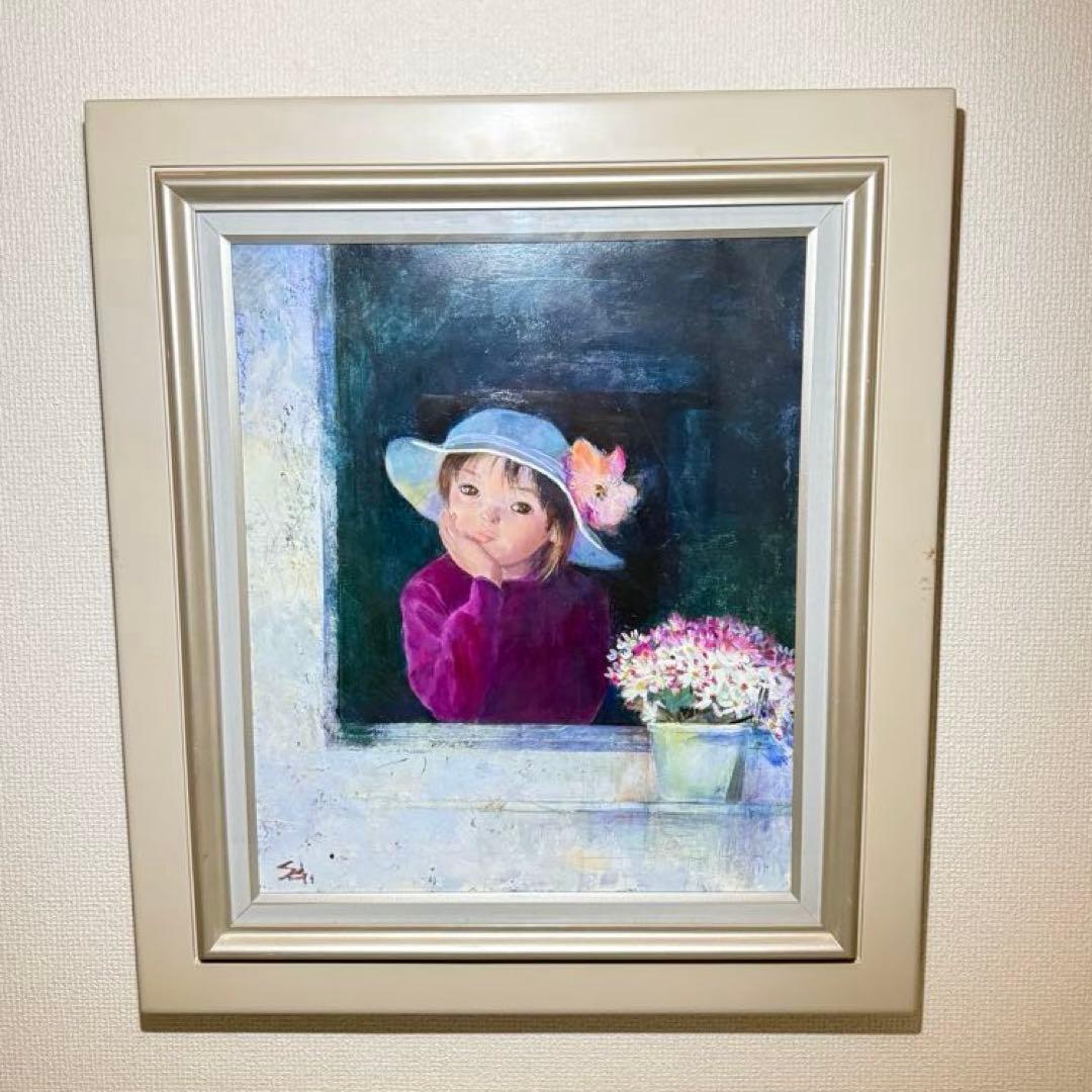 肉筆油彩画　作者不詳