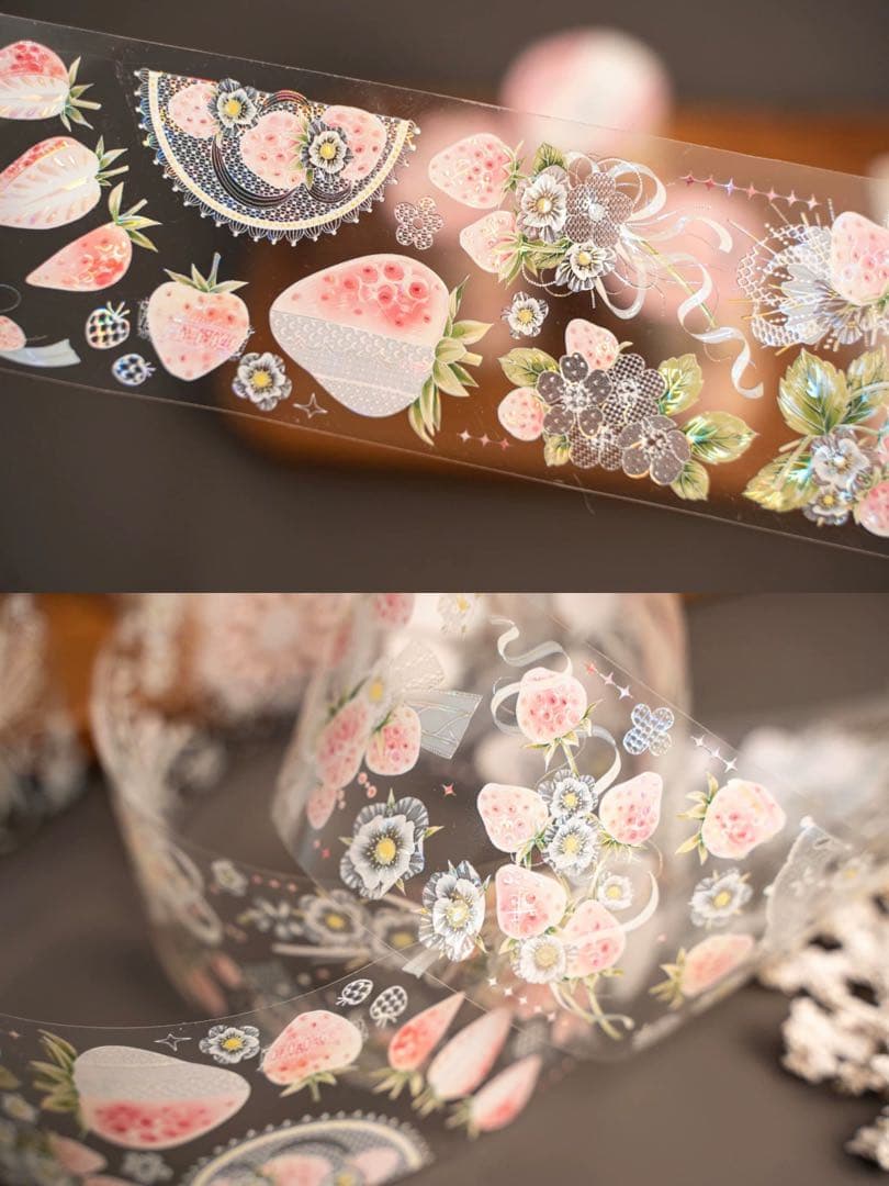 Hoshi奶芙《草莓夏吻》海外マスキングテープ　マステ 【2669】