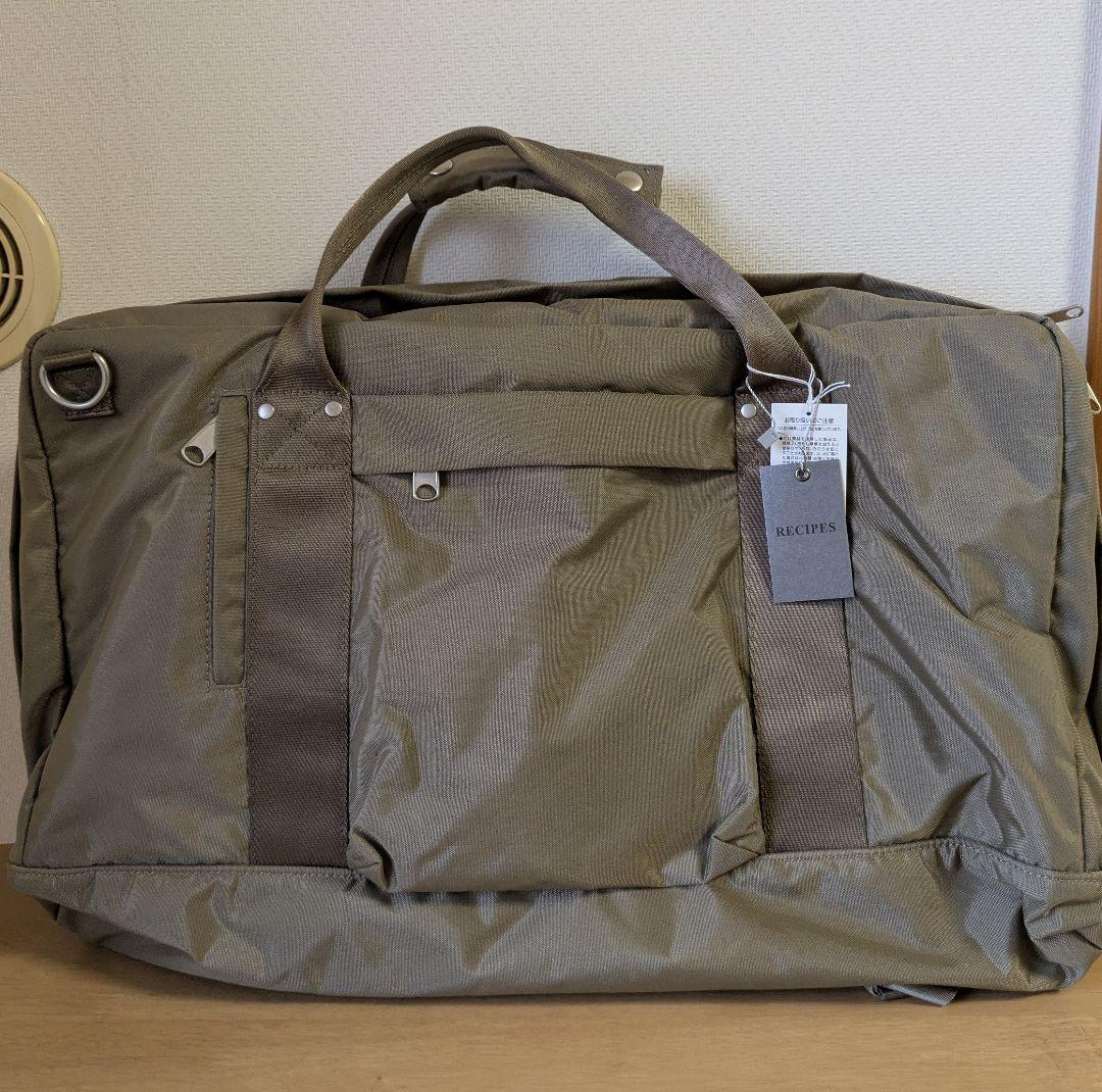 【新品・未使用】RECIPES 3way旅行バッグ