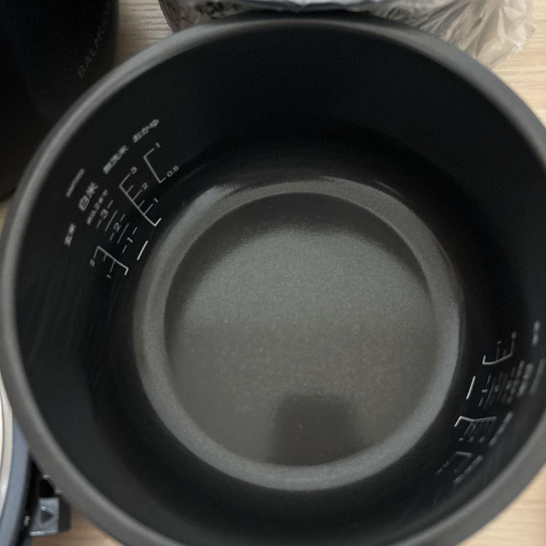 【未使用】バルミューダ　電気炊飯器　 3合炊き K03A-BK