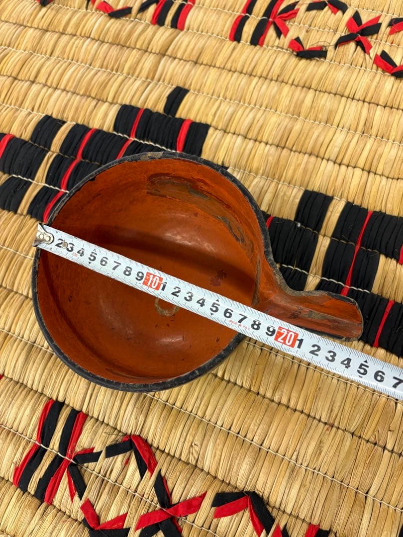 アイヌ　エトゥヌプ　片口　儀礼用　イヨマンテ　民具　漆器　根来塗り　明治〜戦前か