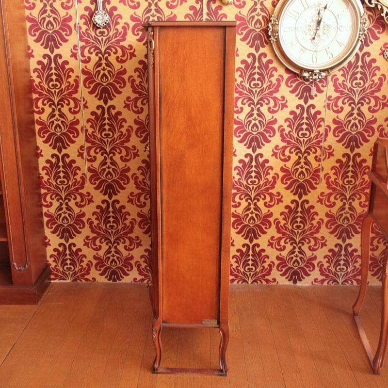 象嵌 ガラスキャビネット イタリア製 飾り棚 猫脚 602-142