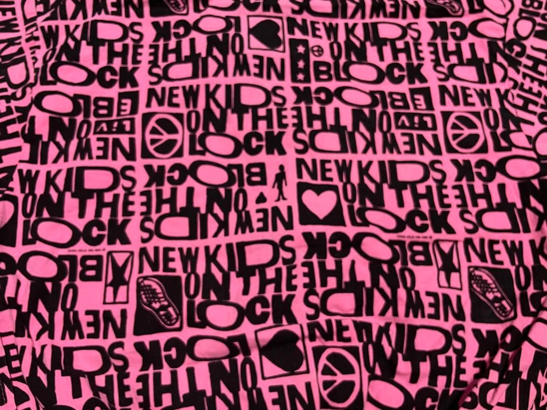 90s　ビンテージ　USA製　バンド　ロック　ミュージシャン　NKOTB　総柄