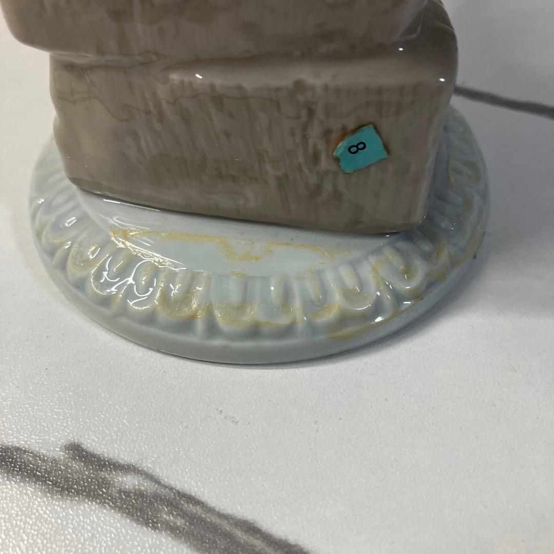 LLADRO リヤドロ 7612 日傘の女性と犬 ベンチ フィギュリン