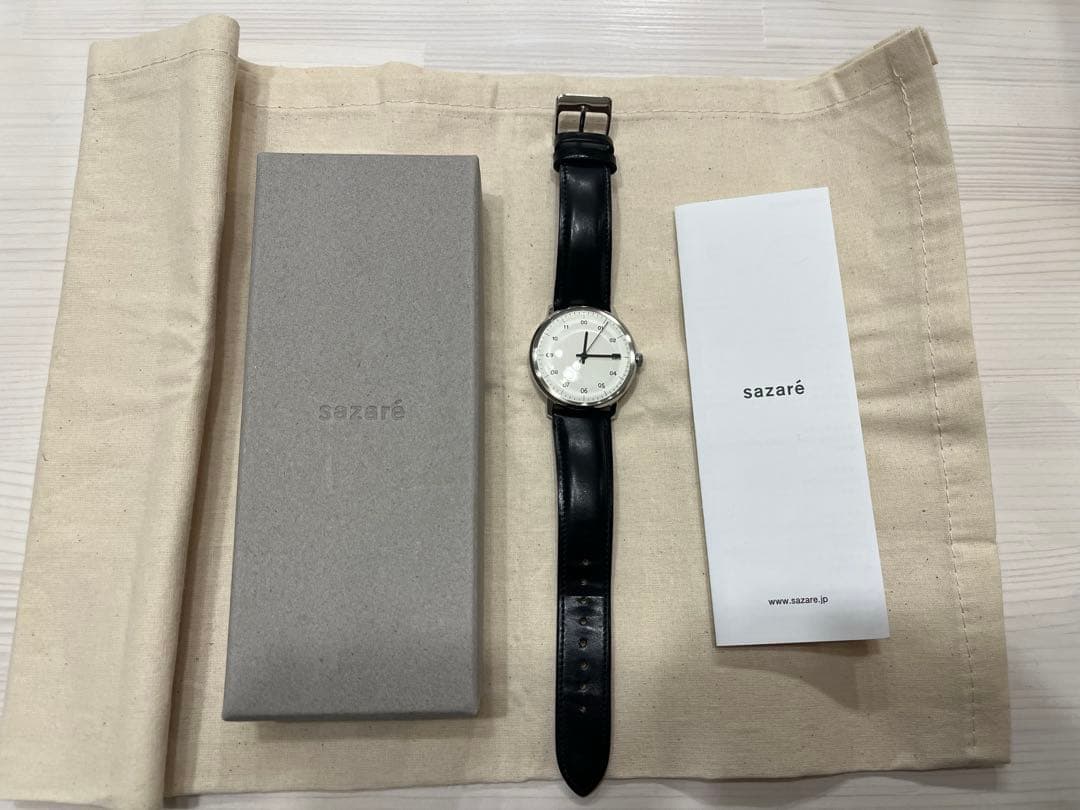 sazare SK02 ブラックコードバン ベルト　自動巻 腕時計
