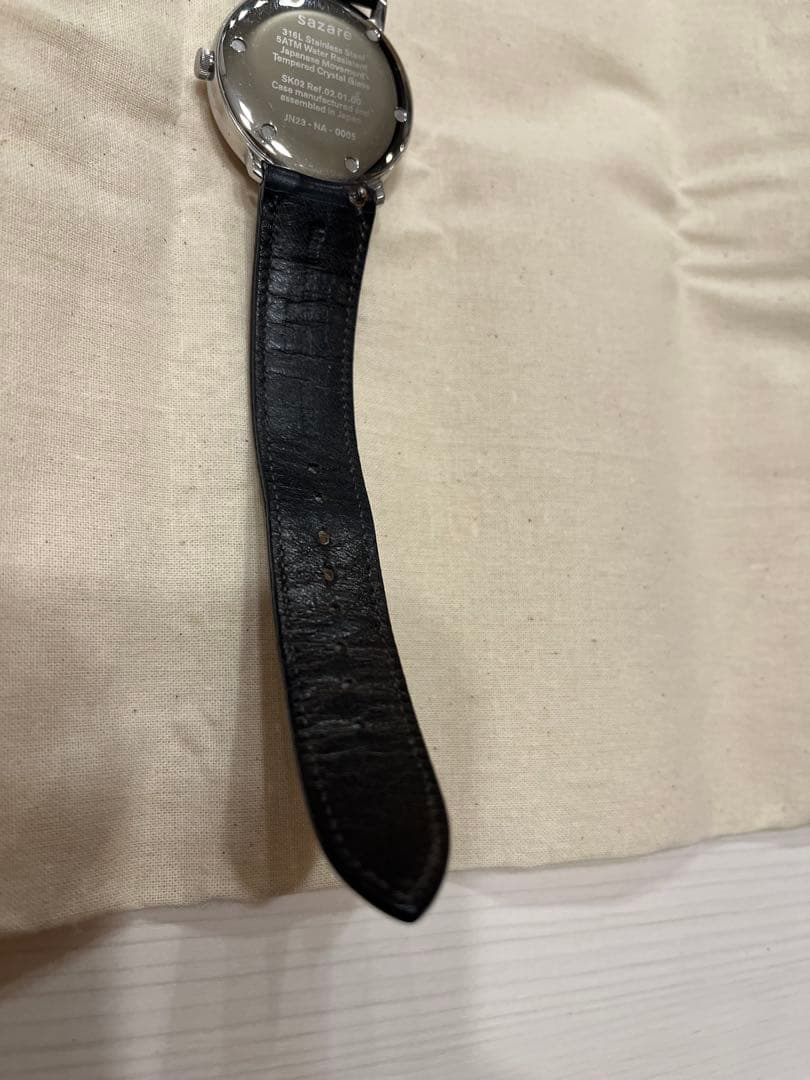 sazare SK02 ブラックコードバン ベルト　自動巻 腕時計