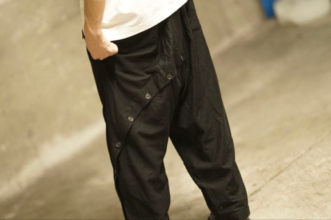 17ss ヨウジヤマモトプールオム サルエル パンツ ブラック