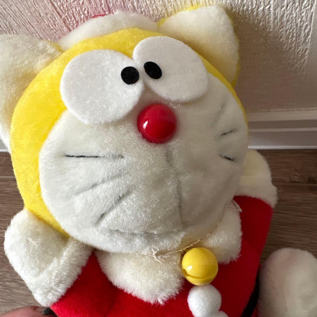 ドラえもん サンタ ブルブル ぬいぐるみ 黄色 猫耳 新品未使用 難アリ