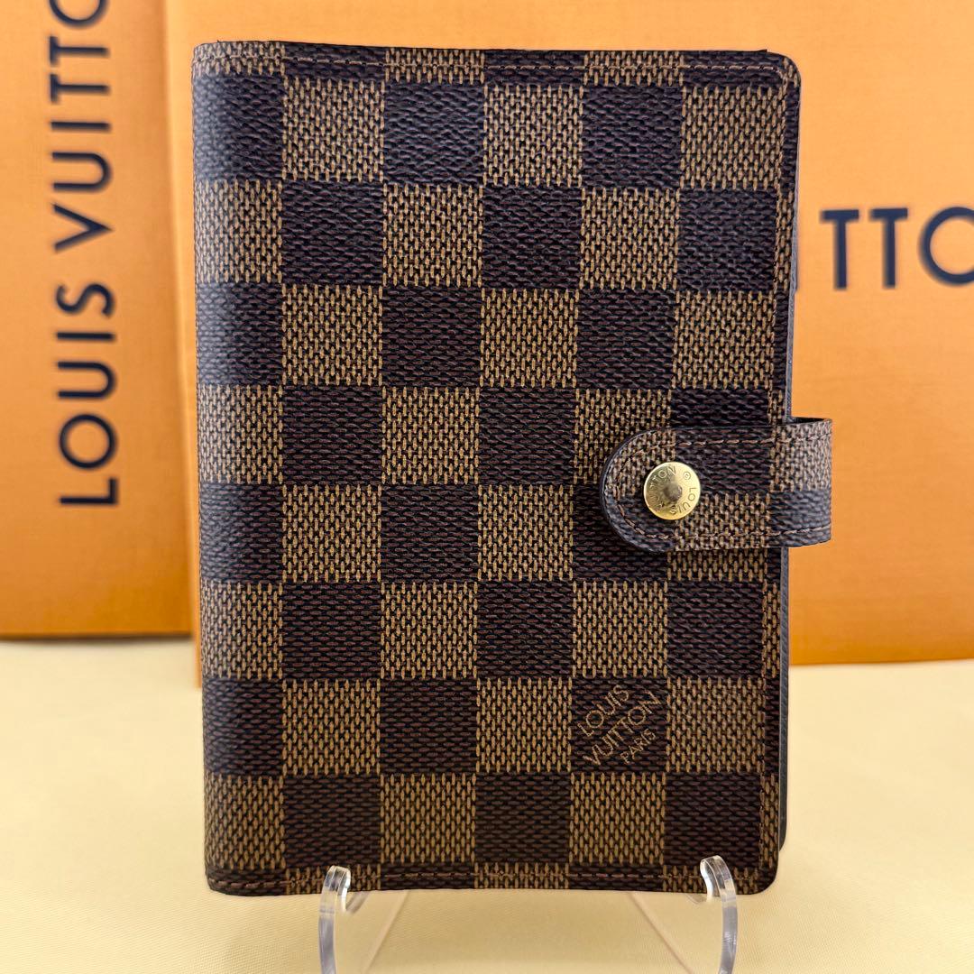 【極美品】ルイヴィトン アジェンダPM ダミエ・エベヌ 6穴式 手帳カバー