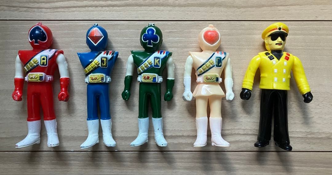 ジャッカー電撃隊 レトロ ソフビ5体セット　ポピー