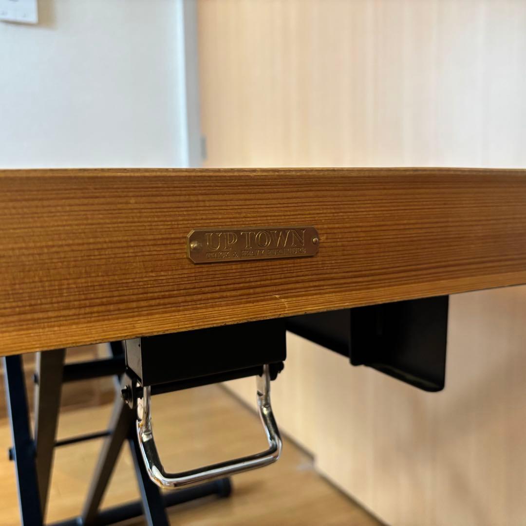 昇降式 テーブル 140cm リフティングテーブル ダイニング ヴィンテージ風