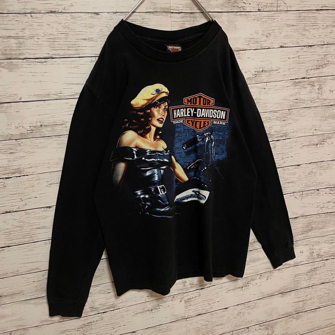 534【入手困難】ハーレーダビッドソン♤ビッグロゴ　希少　長袖ロンT 即完売品
