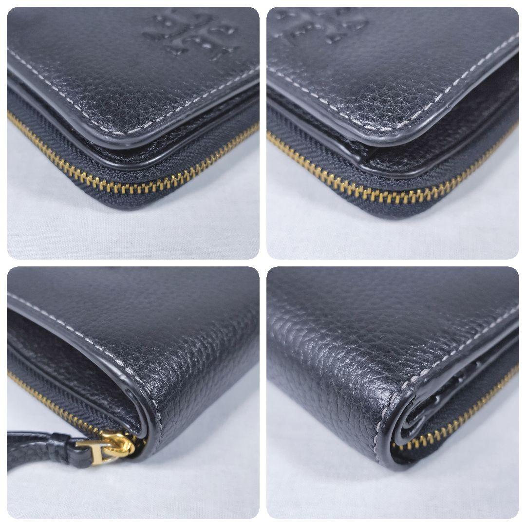 美品✨️　トリーバーチ　THEA　ティア　フルレザー　折り財布　黒