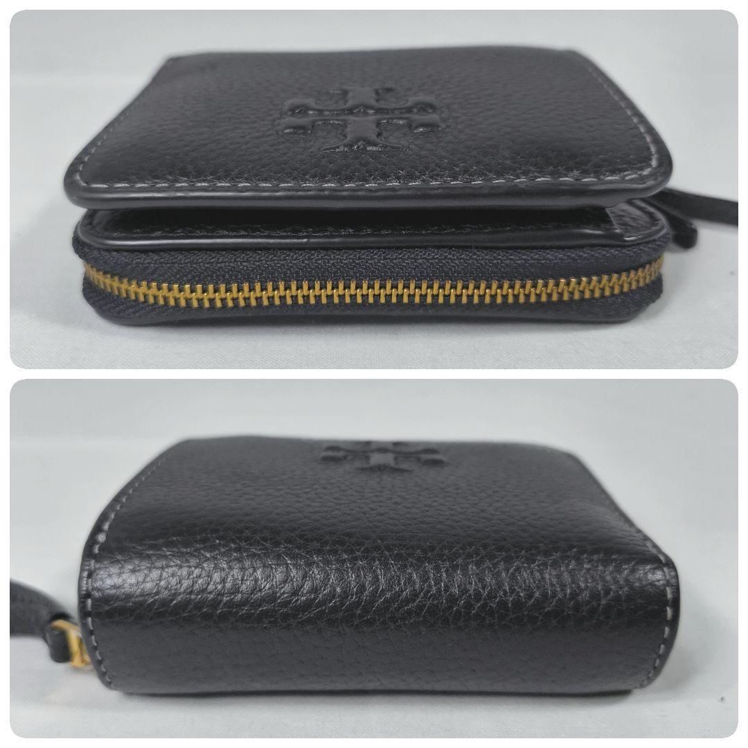 美品✨️　トリーバーチ　THEA　ティア　フルレザー　折り財布　黒