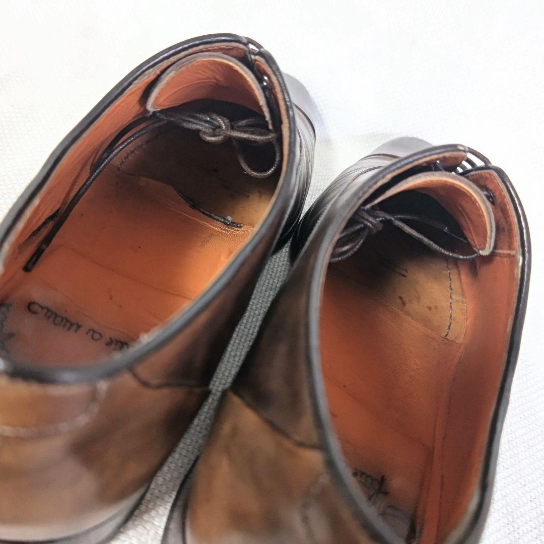 Santoniサントーニ12985ストレートチップビジネスドレスレザーシューズ茶