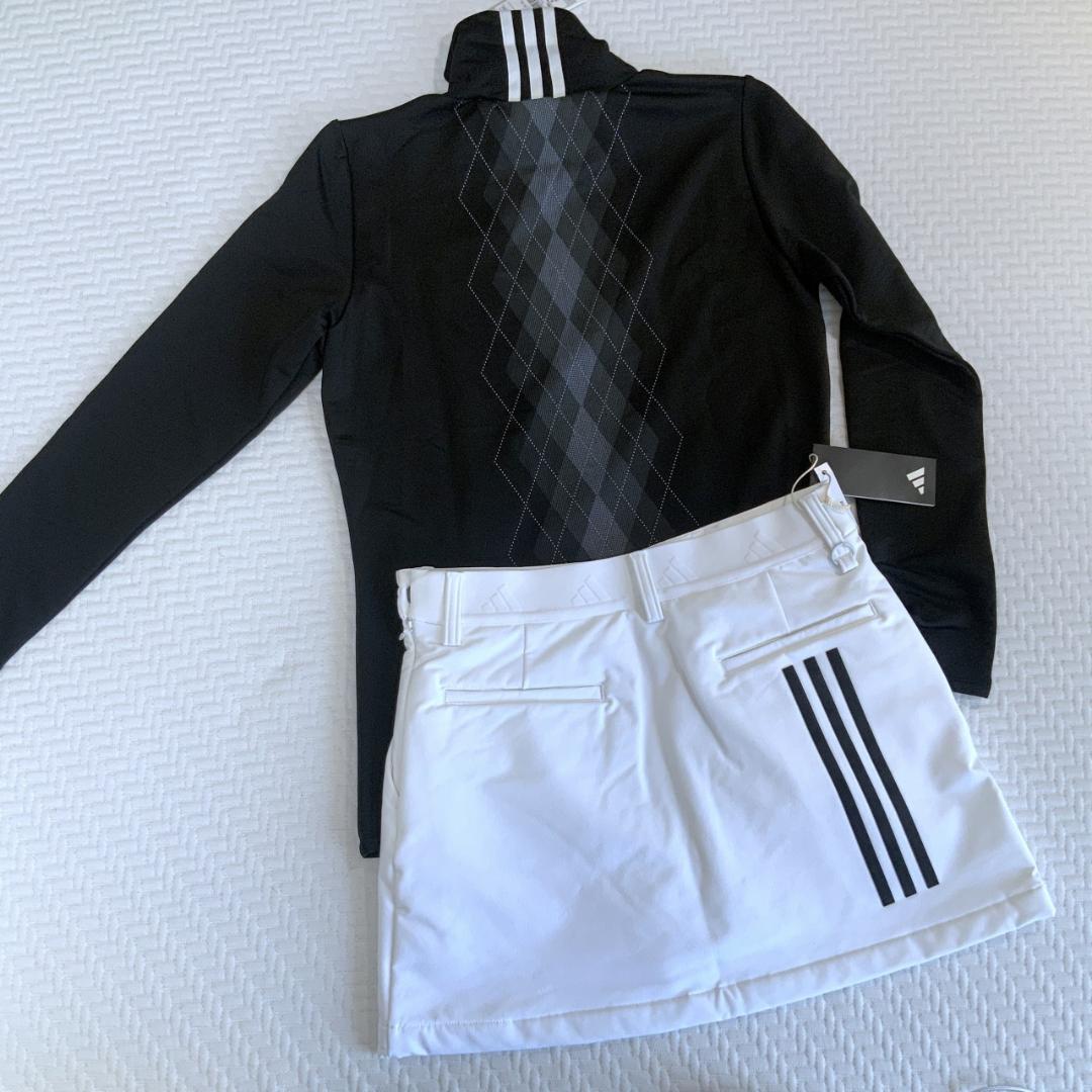 adidas GOLF【L】セットアップ 長袖モック＆ボンディング保温スカート
