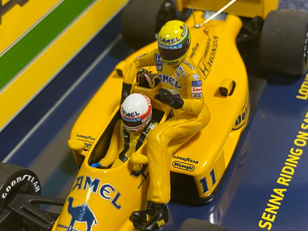 1/43 アイルトンセナ　ライドオン中嶋悟ロータス99T 1987 イタリアGP