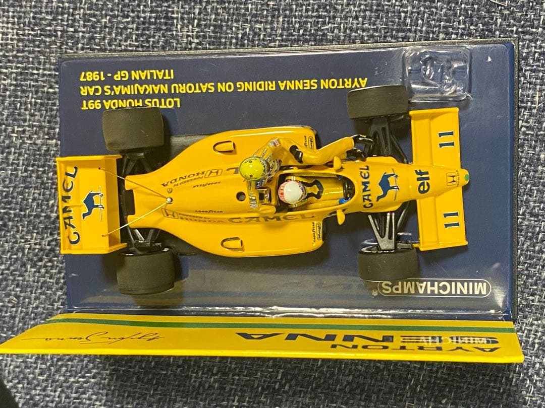 1/43 アイルトンセナ　ライドオン中嶋悟ロータス99T 1987 イタリアGP