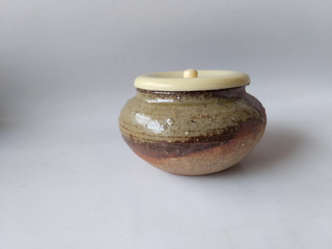 がっちゃん信楽焼 大海 茶入 今井桂秋 仕覆 織部異紋 茶道具 共箱 新品