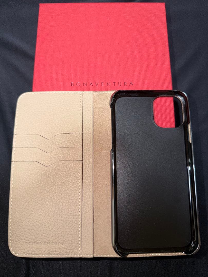 BONAVENTURA グレージュ 手帳型iPhoneケース 11