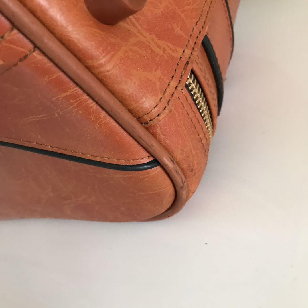 アンティーク、レトロ、旅行鞄、キャメル　中型　トランク