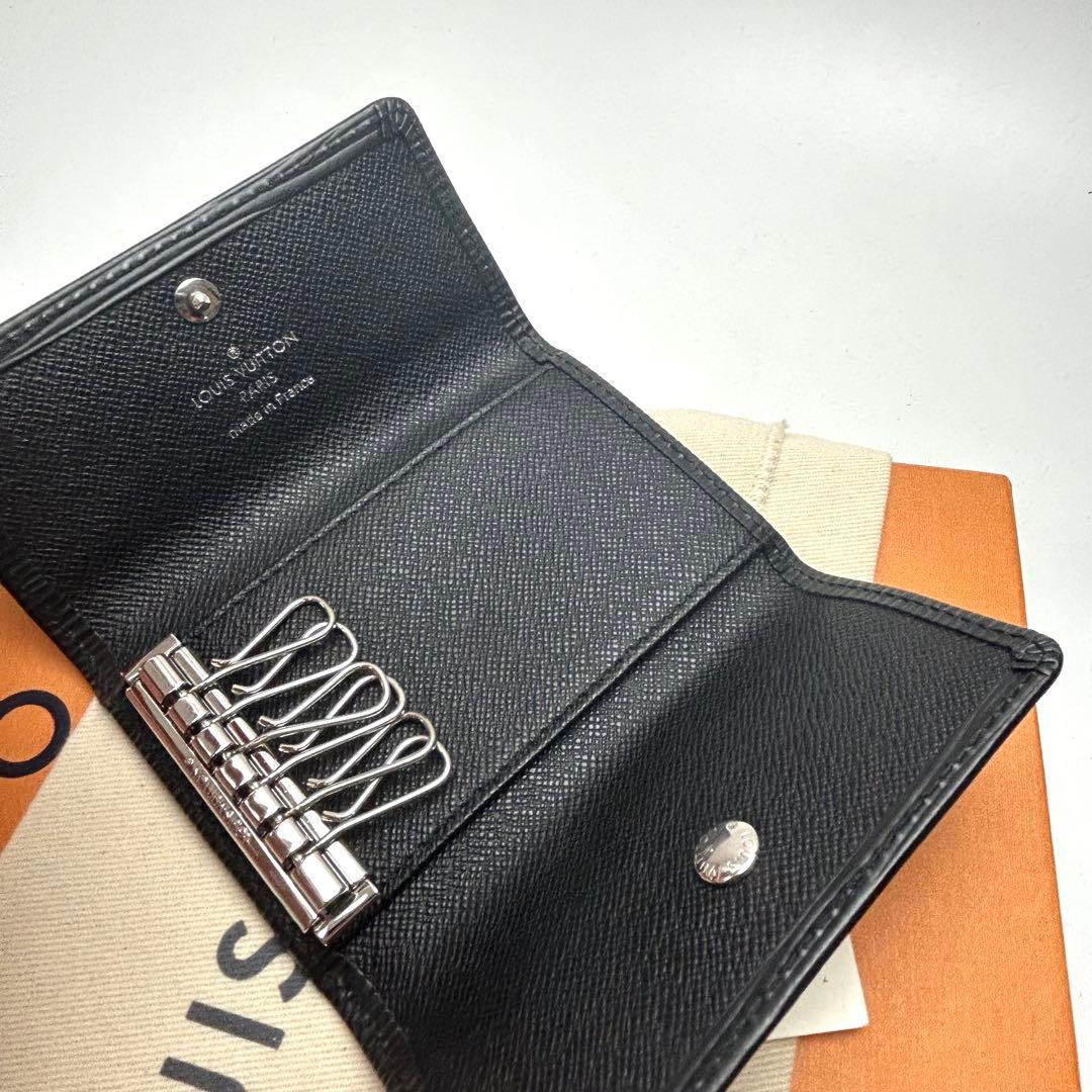 鑑定済 ルイヴィトン エピ 超美品 ブラック キーケース6連