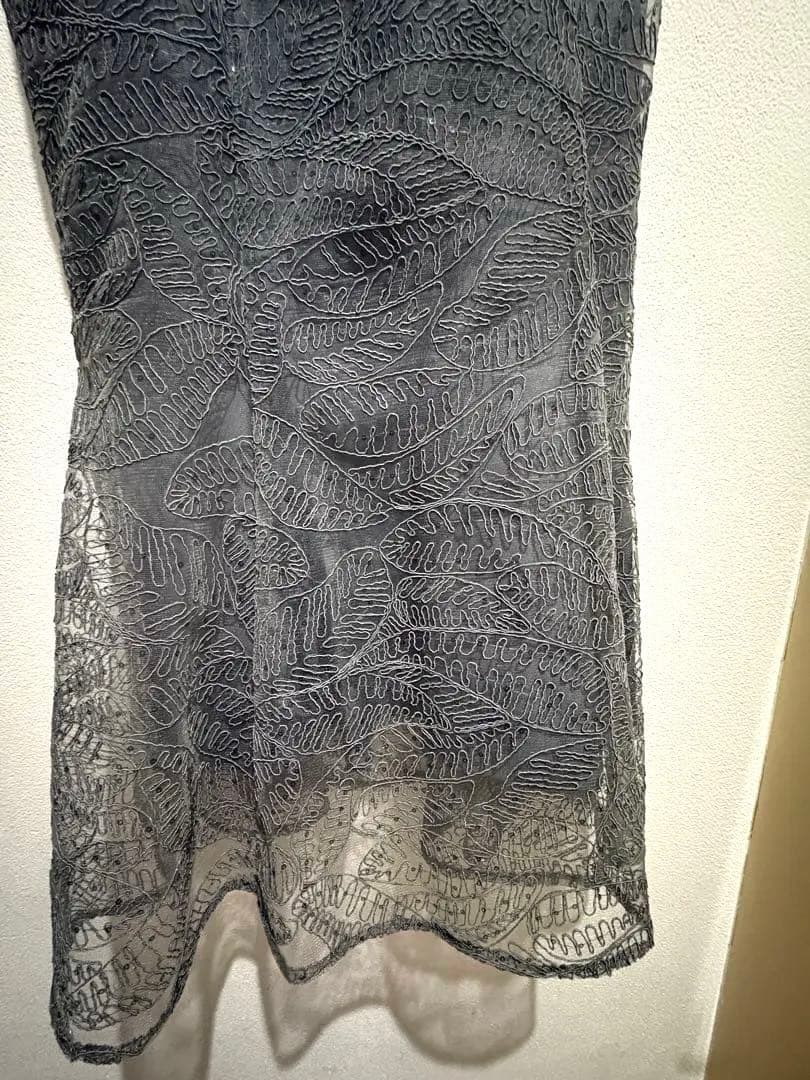 【LEJA】スパンコール刺しゅうボタニカルマーメイドケープボレロ付き