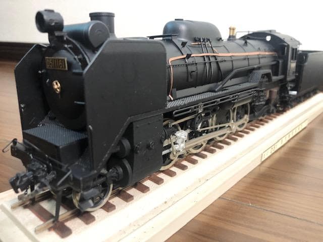 蒸気機関車 D51 1161 鉄道模型 インテリア 1/42アクリルケース付き