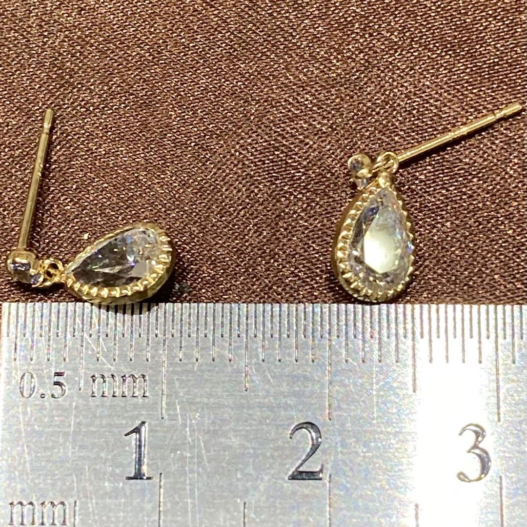 【新品未使用】k10 キュービックジルコニア　天然タンザナイト　ピアス