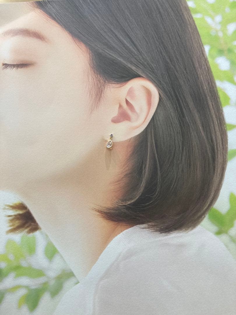 【新品未使用】k10 キュービックジルコニア　天然タンザナイト　ピアス