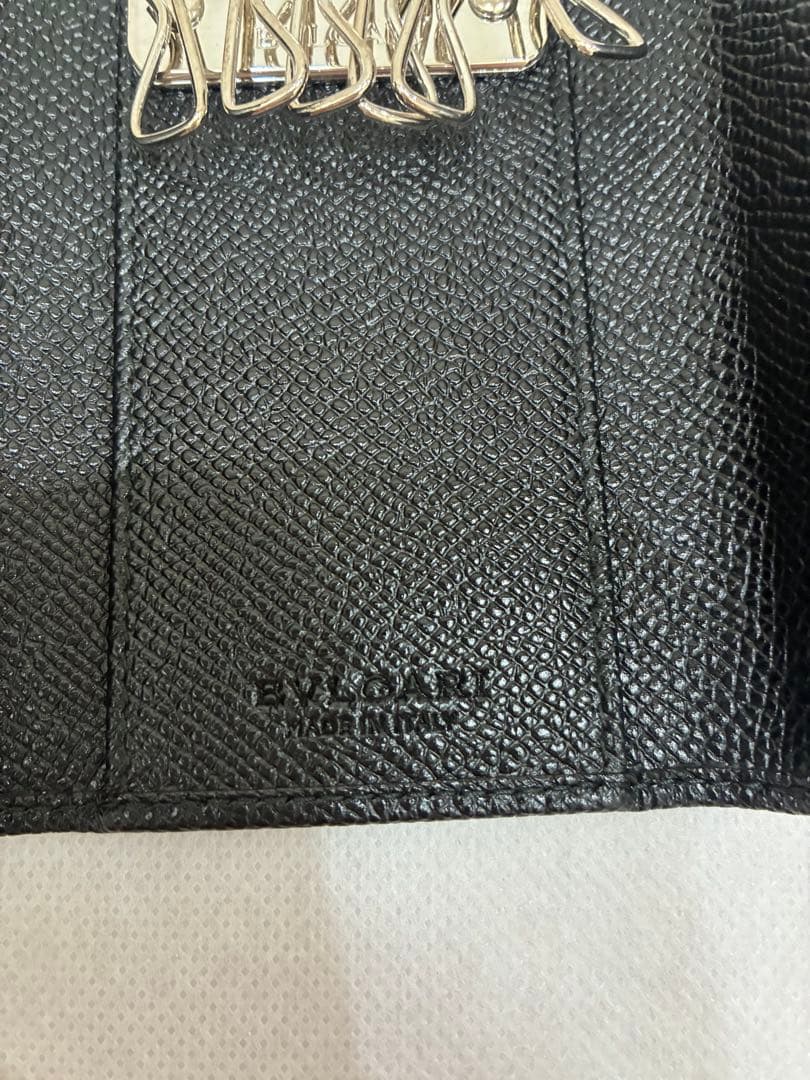 【未使用】BVLGARI ブルガリ　キーケース　ブラック　レザー