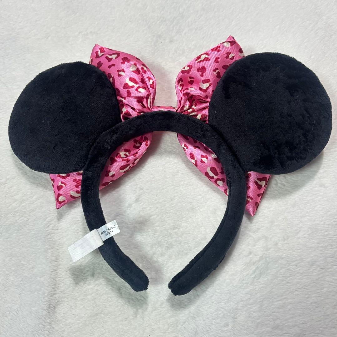 ディズニー　カチューシャ ヒョウ柄　ピンク　レオパード　ミニー