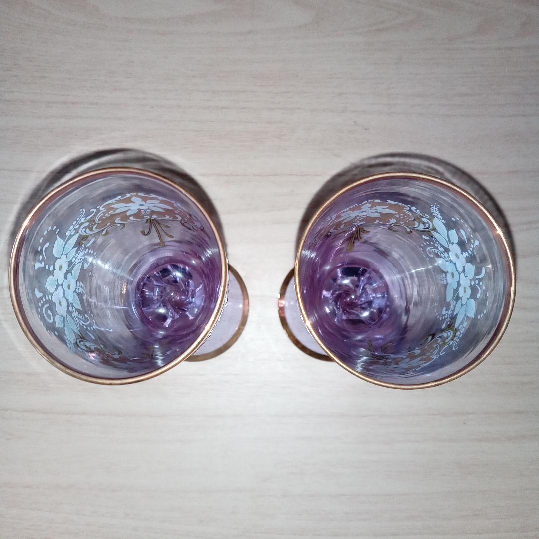 ★ヴェネチアングラス★アレキサンドリアブルー ワイングラス 2個セット★未使用品